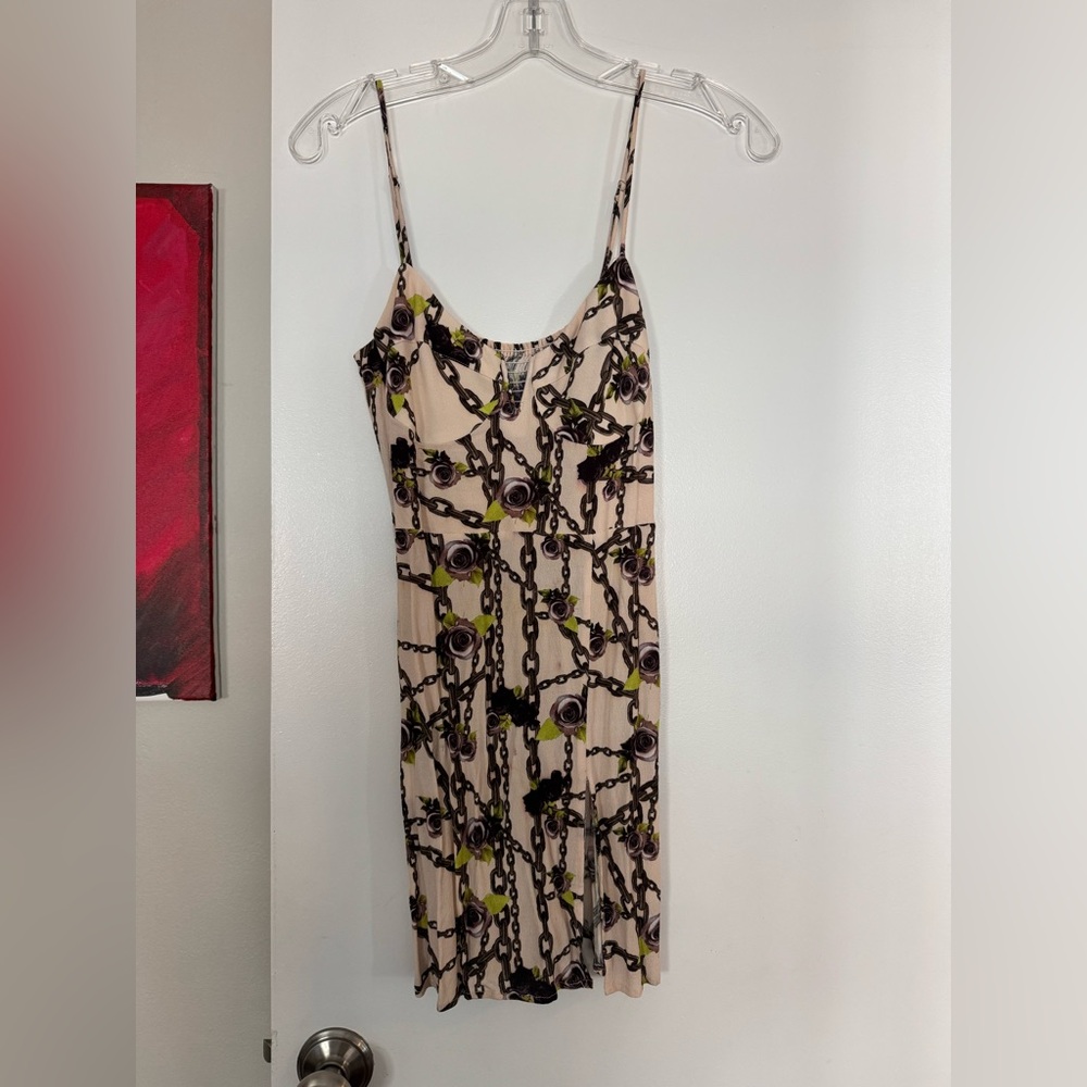 Blue Life Beige Chain Print Mini Dress
